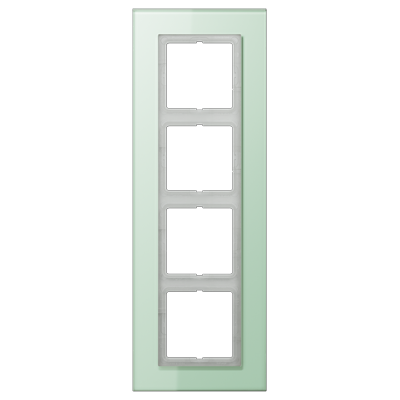 Рамка Jung LS Plus Светло-зеленый 4 поста LSP984GLAS LSP984GLAS  фото | Capital Power - инженерные системы