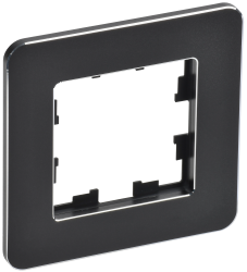 Рамка 1-местная РУ-1-1-Бр металл черный RE IEK серии BRITE BR-M12-M-01-K02  фото | Capital Power - инженерные системы