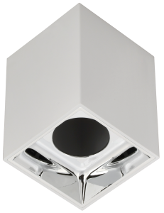 LIGHTING Светильник 4112 накладной потолочный под лампу GU10 белый/хром пластик IEK LT-UPB0-4112-GU10-1-K23  фото | Capital Power - инженерные системы