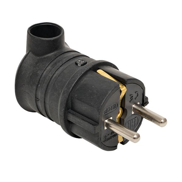 Вилка угловая каучуковая 230В 2P+PE 16A IP44 EKF PRO RPS-017-16-230-44-R  фото | Capital Power - инженерные системы