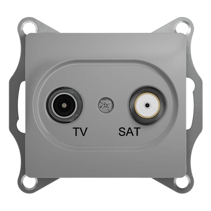 Розетка TV-SAT Systeme Electric серии Glossa оконечная 1DB, механизм, АЛЮМИНИЙ GSL000397  фото | Capital Power - инженерные системы