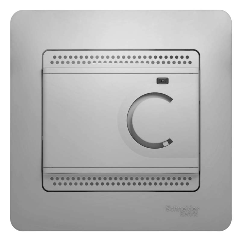 Термостат Systeme Electric серии Glossa электр.теплого пола с датчиком,от+5до+50°C,10A,АЛЮМИНИЙ GSL000338  фото | Capital Power - инженерные системы