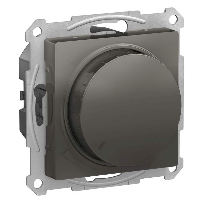 Диммер поворотный Systeme Electric серии AtlasDesign, Led, Rc, 400Вт, Мех., Сталь ATN000923  фото | Capital Power - инженерные системы