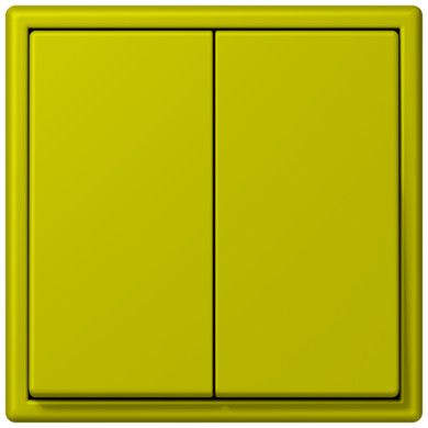 Клавиша Jung Les Couleurs® Le Corbusier vert olive vif для двухклавишного выключателя LC9954320F LC9954320F  фото | Capital Power - инженерные системы
