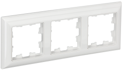 Рамка 3-местная РУ-3-Бр белый/белый IEK серии BRITE BR-M32-12-K01  фото | Capital Power - инженерные системы