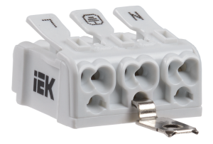 Клемма пружинная соединительная КСПз3-L+N+PE IEK UKZ-B06-3P-F0-E1-10  фото | Capital Power - инженерные системы