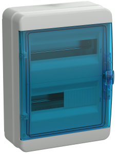 TEKFOR Корпус пластиковый КМПн-24 IP65 синяя прозрачная дверь IEK TF5-KP72-N-24-65-K03-K07  фото | Capital Power - инженерные системы
