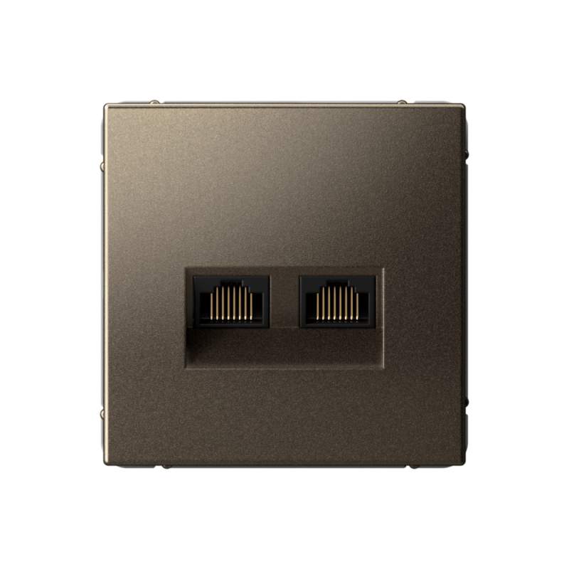 Розетка Systeme Electric серии ArtGallery двойная компьютерная RJ45+RJ45, кат.6А, механизм, МОККО GAL000688  фото | Capital Power - инженерные системы