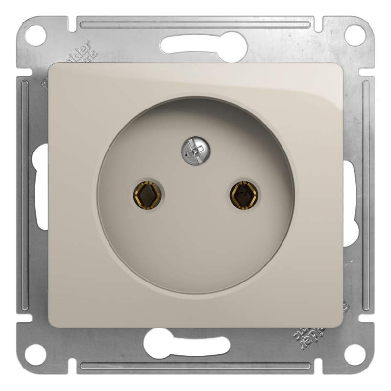 Розетка Systeme Electric серии Glossa без заземления,16А, 250В, механизм, МОЛОЧНЫЙ GSL000941  фото | Capital Power - инженерные системы