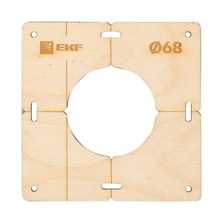 Шаблон для подрозетников c 1 отв, диам, 68 мм EKF Expert sh-d68-1  фото | Capital Power - инженерные системы