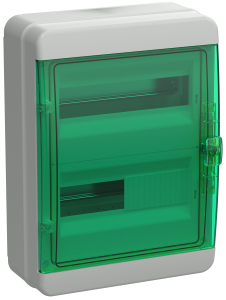 TEKFOR Корпус пластиковый КМПн-24 IP65 зеленая прозрачная дверь IEK TF5-KP72-N-24-65-K03-K06  фото | Capital Power - инженерные системы
