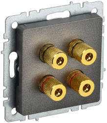 Аудиорозетка 4-местная РА10-БрТБ темная бронза IEK серии BRITE BR-S40-K45  фото | Capital Power - инженерные системы