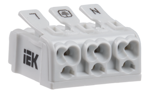 Клемма пружинная соединительная КСП3-L+N+PE IEK UKZ-B06-3P-F0-E0-10  фото | Capital Power - инженерные системы