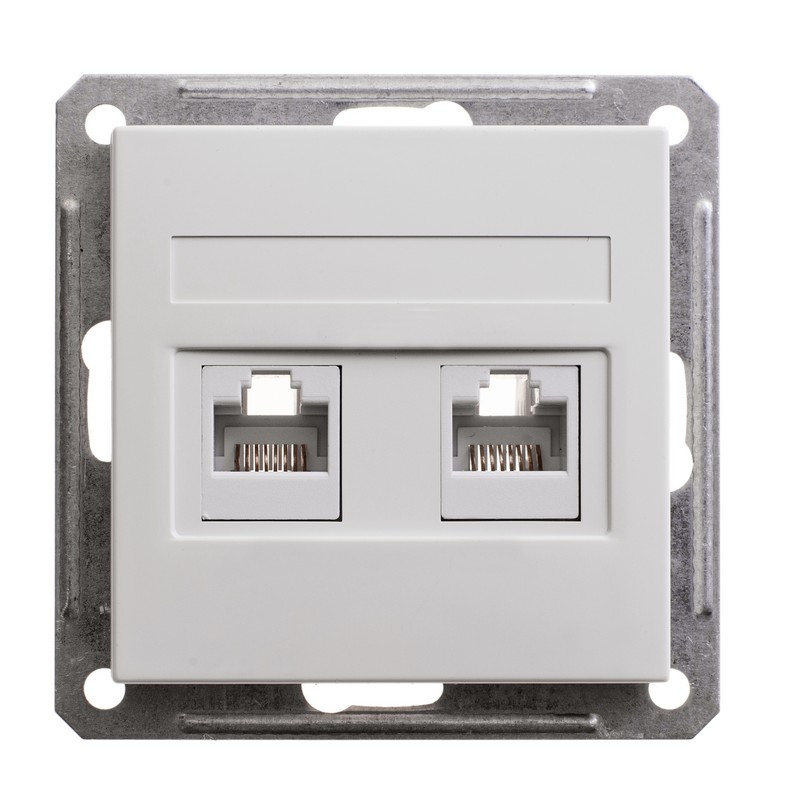 Розетка RJ11+RJ45 двойная Systeme Electric серии W59, 160В, 1А, кат.5Е, механизм, БЕЛЫЙ RSI-251TK5E-1-86  фото | Capital Power - инженерные системы