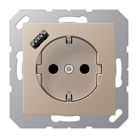 Розетка Jung A серия шампань SCHUKO® с 1 USB-портом типа A A1520-18ACH A1520-18ACH  фото | Capital Power - инженерные системы