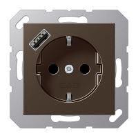 Розетка Jung A серия Мокко SCHUKO® с с 1 USB-портом типа A A1520-18AMO A1520-18AMO  фото | Capital Power - инженерные системы