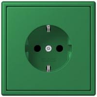 Розетка Jung Les Couleurs® Le Corbusier vert fonce SCHUKO® со встроенной повышенной защитой от прикосновения LC1520KI32050