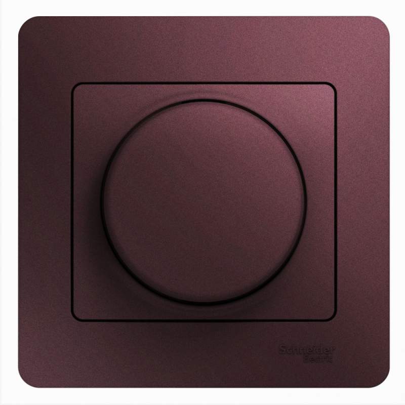 Диммер Systeme Electric серии Glossa, LED, RC, 630Вт, в сборе,БАКЛАЖАНОВЫЙ GSL001137  фото | Capital Power - инженерные системы