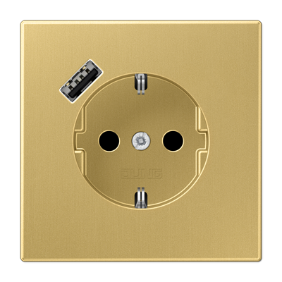 Розетка Jung LS серия классик SCHUKO® с USB-интерфейсом с 1 USB-портом типа A LS серия ME1520-18AC-L ME1520-18AC-L  фото | Capital Power - инженерные системы