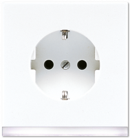 Розетка Jung LS серия SCHUKO с подсветкой LED LS520-OWWLEDW LS520-OWWLEDW  фото | Capital Power - инженерные системы