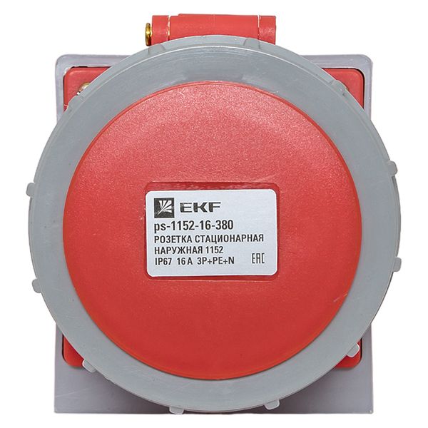 Розетка стационарная наружная 1152 3Р+РЕ+N 16А 380В IP67 EKF PROxima PS-1152-16-380  фото | Capital Power - инженерные системы