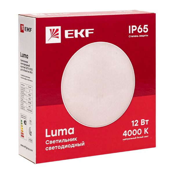 Светильник светодиодный ЖКХ круг ДПО-2002 12Вт 4000K IP65 LUMA EKF BKL-2002-R-12-4000  фото | Capital Power - инженерные системы