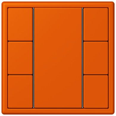 Кнопочный модуль КNX Jung Les Couleurs® Le Corbusier orange vif F 50 с тремя парами кнопок LC503TSA4320S LC503TSA4320S  фото | Capital Power - инженерные системы