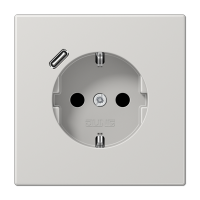 Розетка Jung LS серия светло-серый SCHUKO® с USB-интерфейсом с 1 USB-портом типа A LS1520-18CLG LS1520-18CLG  фото | Capital Power - инженерные системы