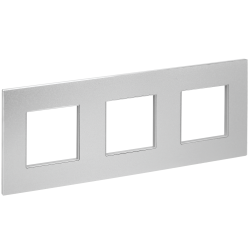 Рамка 3-местная SK-F33S металл серебряный IEK серии SKANDY SK-M32-M-K23  фото | Capital Power - инженерные системы