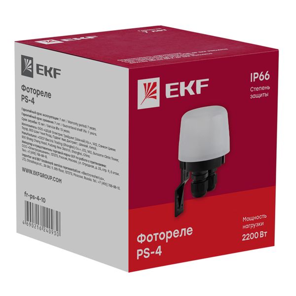 Фотореле PS-4 10А 2200Вт IP66 EKF PROxima fr-ps-4-10  фото | Capital Power - инженерные системы