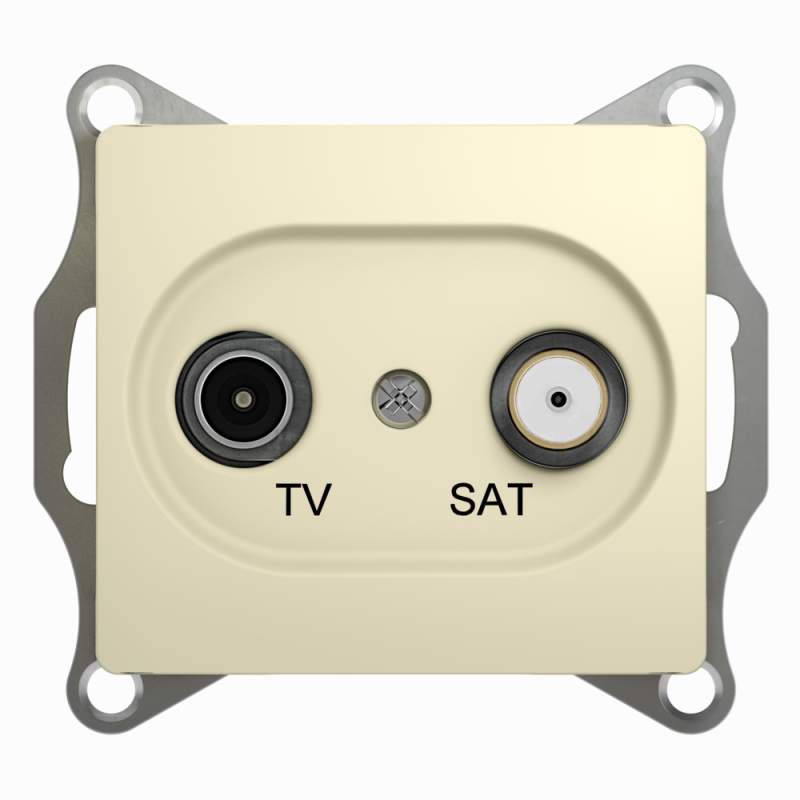 Розетка TV-SAT Systeme Electric серии Glossa оконечная 1DB, механизм, БЕЖЕВЫЙ GSL000297  фото | Capital Power - инженерные системы