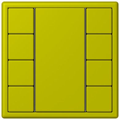 Кнопочный модуль КNX Jung Les Couleurs® Le Corbusier vert olive vif F 50 с четырьмя парами кнопок LC504TSA4320F LC504TSA4320F  фото | Capital Power - инженерные системы