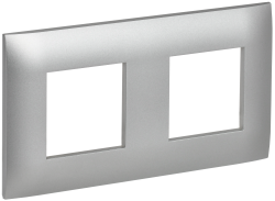 Рамка 2-местная SK-F02S серебряный IEK серии SKANDY SK-M22-K23  фото | Capital Power - инженерные системы