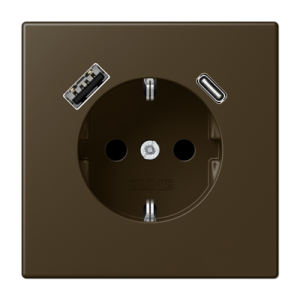Розетка Jung LS серия Антик латунь SCHUKO® с USB-интерфейсом с 1 гнездо USB типа A и 1 гнездо USB типа C ME1520-15CAAT-L ME1520-15CAAT-L  фото | Capital Power - инженерные системы