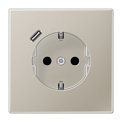 Розетка Jung LS серия Нержавеющая сталь SCHUKO® с USB-интерфейсом с 1 USB-портом типа A LS серия Нержавеющая сталь ES1520-18C-L ES1520-18C-L  фото | Capital Power - инженерные системы