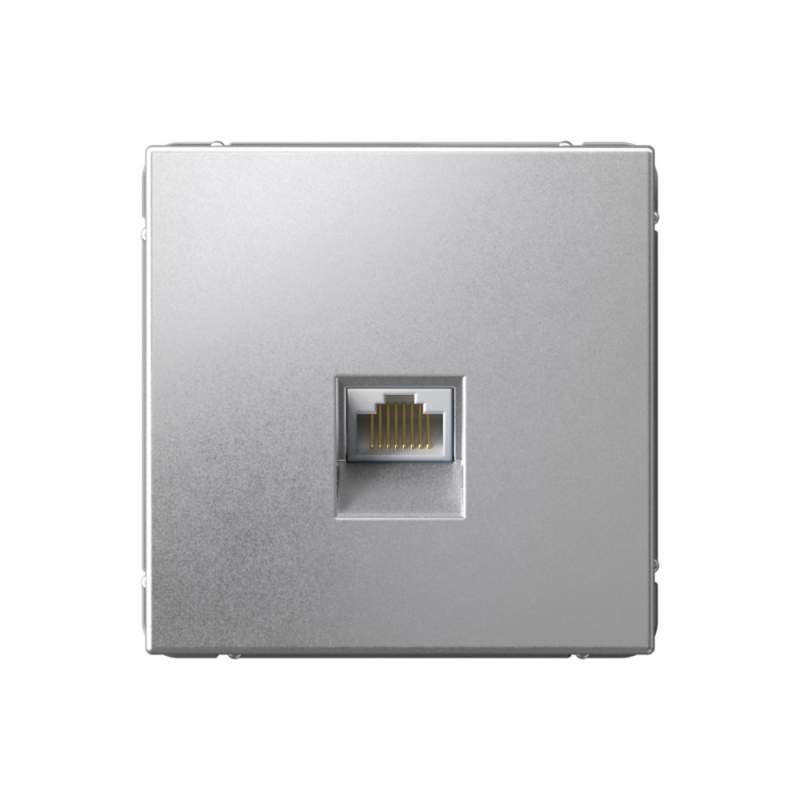 Розетка Systeme Electric серии ArtGallery компьютерная RJ45, кат. 6A, механизм, АЛЮМИНИЙ GAL000386  фото | Capital Power - инженерные системы