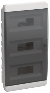 TEKFOR Корпус пластиковый ЩРВ-П-36 IP41 черная прозрачная дверь IEK TF5-KP12-V-36-41-K01-K03  фото | Capital Power - инженерные системы