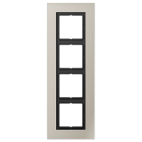 Рамка Jung LS Plus Сталь 4 поста LSP984ES LSP984ES  фото | Capital Power - инженерные системы