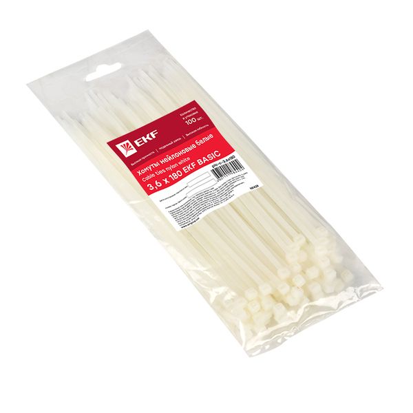 Хомут нейлоновый (3,6х180) (100шт,) EKF Basic PLC-C-3.6X180  фото | Capital Power - инженерные системы