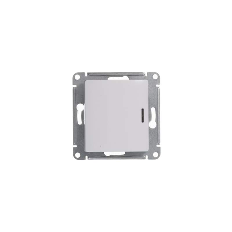 Переключатель с подсветкой Systeme Electric серии Glossa, сх.6а, 10АХ, механизам, БЕЛЫЙ GSL000163  фото | Capital Power - инженерные системы