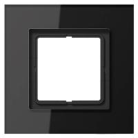 Рамка Jung LS Plus Черное стекло 1 пост LSP981GLSW LSP981GLSW  фото | Capital Power - инженерные системы