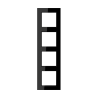 Рамка Jung A Creation Черный 4 поста AC584SW AC584SW  фото | Capital Power - инженерные системы