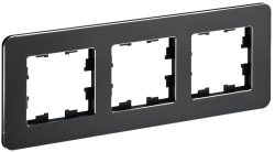 Рамка 3-местная РУ-3-1-Бр металл черный RE IEK серии BRITE BR-M32-M-01-K02  фото | Capital Power - инженерные системы