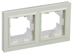 Рамка 2-местная IP44 РУ-2-БрКр-44 бежевый IEK серии BRITE BR-M22-44-K10  фото | Capital Power - инженерные системы