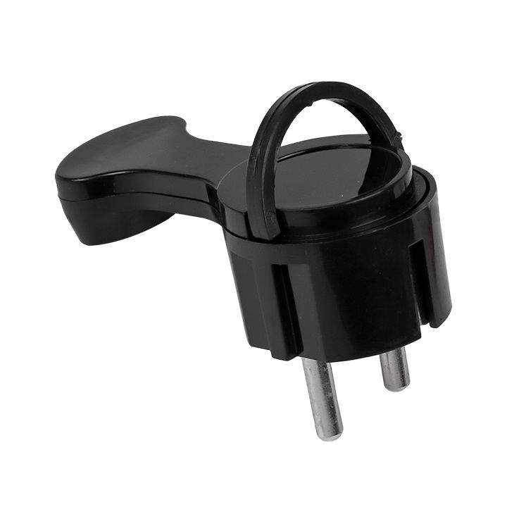Вилка угловая плоская с/з черная Stealth PRO 16А 250В EKF AVYF16-30-r  фото | Capital Power - инженерные системы