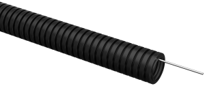ELASTA Труба гофрированная ПВХ d=25мм с зондом черная (50м) IEK ET-TG21-121-025-050-K02  фото | Capital Power - инженерные системы