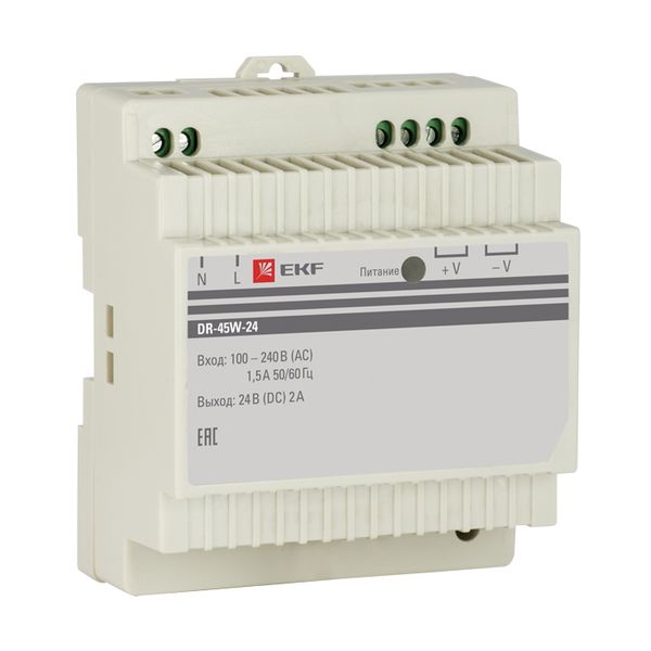 Блок питания 24В DR-45W-24 EKF PROxima dr-45w-24  фото | Capital Power - инженерные системы