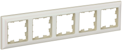 Рамка 5-местная РУ-5-Бр бежевый/жемчужный IEK серии BRITE BR-M52-12-1-K10  фото | Capital Power - инженерные системы