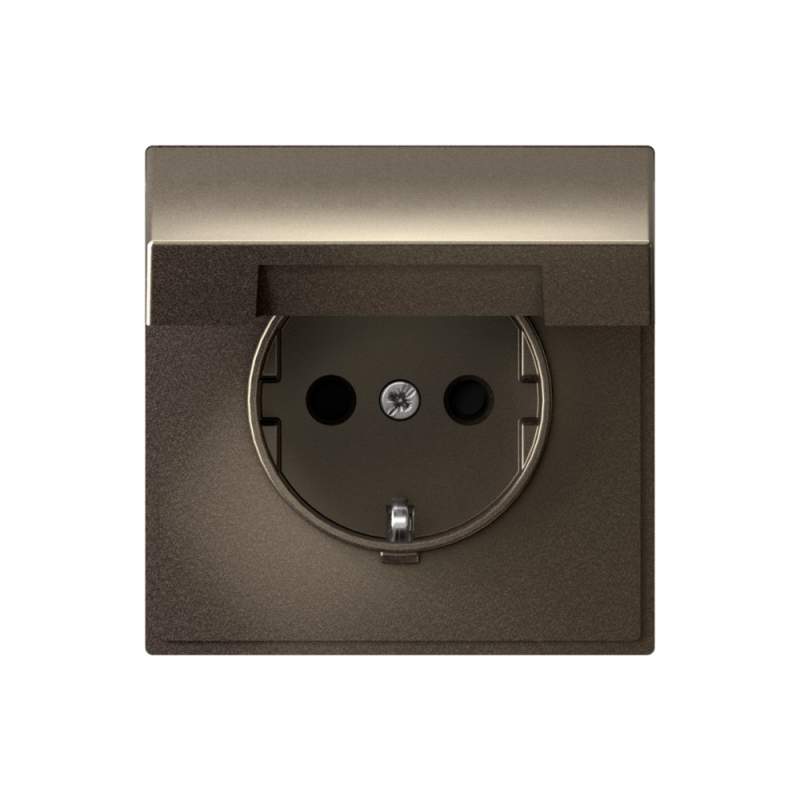 Розетка Systeme Electric серии ArtGallery с заземл. со шторк. с крышкой, 16А, IP20, механизм, МОККО GAL000646  фото | Capital Power - инженерные системы