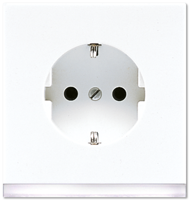 Розетка Jung LS серия SCHUKO с подсветкой LED LS520-OWWLEDW LS520-OWWLEDW  фото | Capital Power - инженерные системы